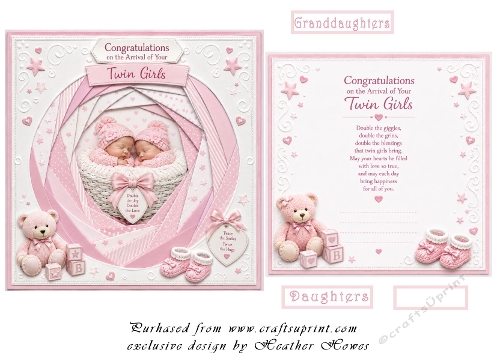 faux iris folding twin girls arrival