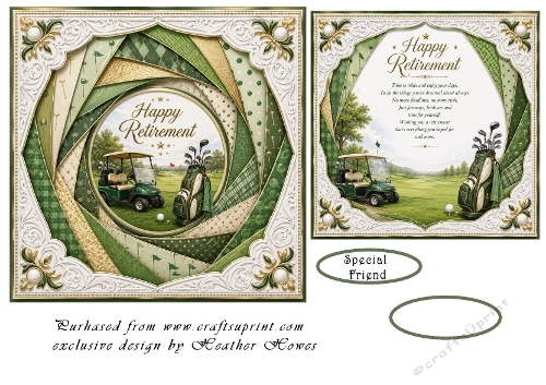 faux iris folding retirement golf