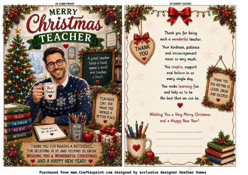 male teacher at christmas