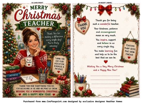 female teacher at christmas