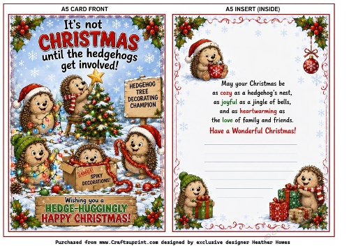 hedgehogs at christmas