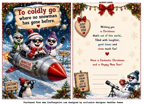 to coldly go snowman joke card