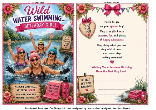 wild water swimming birthday girl
