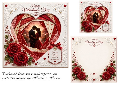 valentines day faux iris folding