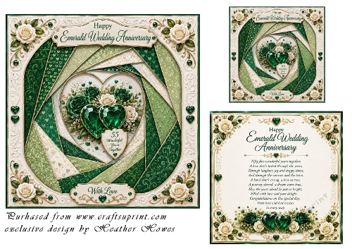 faux iris folding emerald wedding 55 years