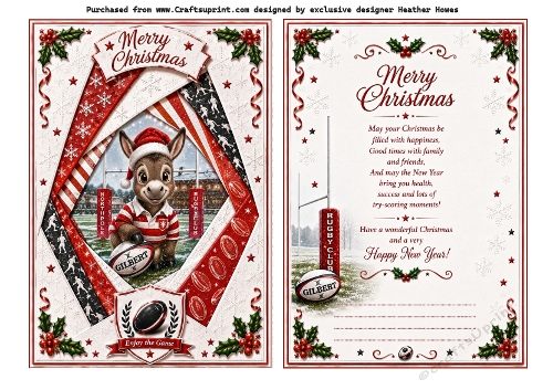  faux iris folding christmas rugby donkey