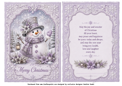 lilac snowman