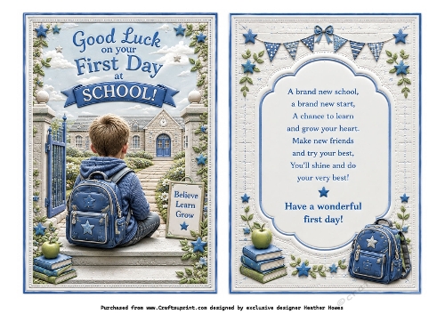 first day at school boy