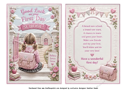 first day at school girl