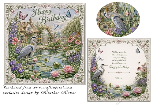 heron garden pond birthday
