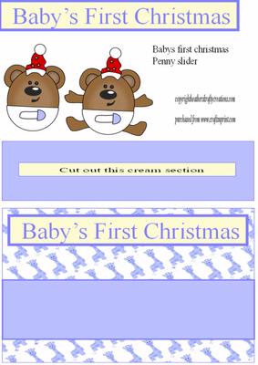 Baby Boy 1st Christmas Penny Slider