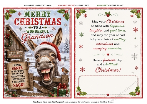 christmas donkey grandson