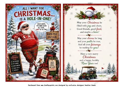 christmas golfer