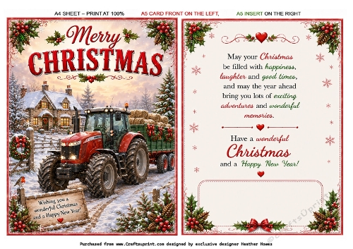 christmas tractor