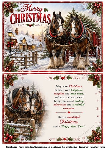 christmas shire horses