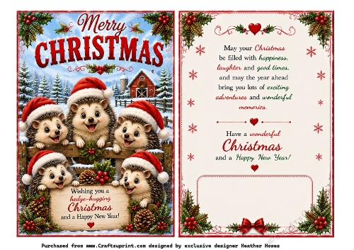 christmas hedgehogs