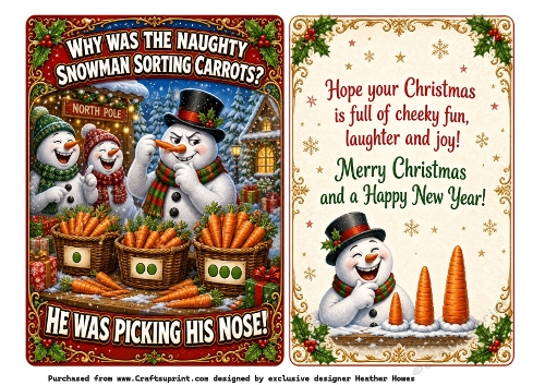 why was the naughty snowman sorting carrots