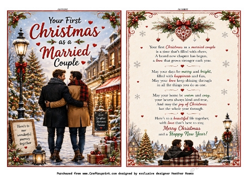 male couple your first christmas