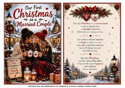 female couple our first christmas