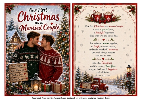 male couple our first christmas