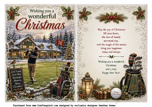christmas golfer