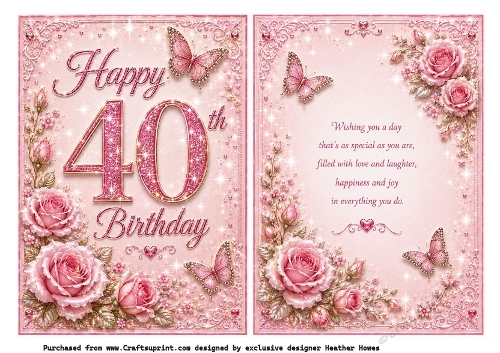 40th birthday roses