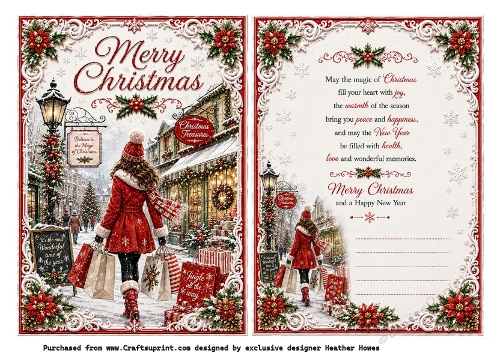 christmas shopping red