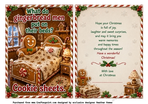 what did the gingerbread man put on his bed?