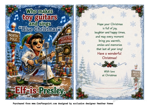 who makes toy guitars and sings blue christmas?