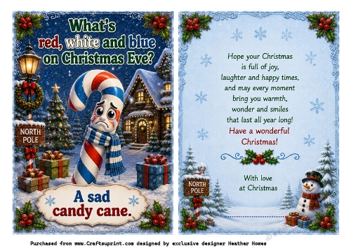 whats red white and blue on christmas eve?
