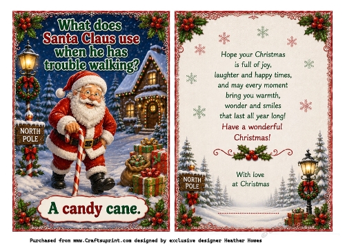 what does santa use when he has trouble walking?