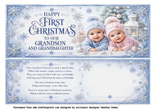 large dl granddaughter and grandson (twins) 1st christmas