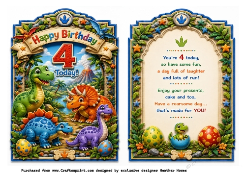 happy birthday dinosaur 4 today