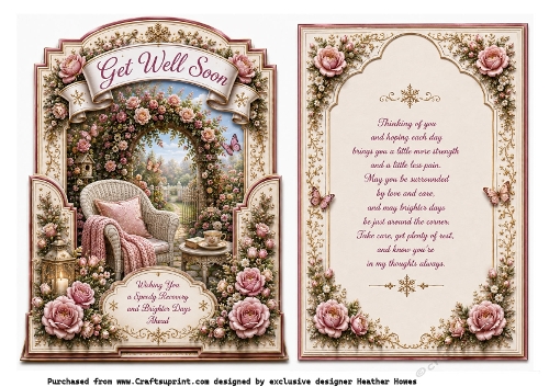 get well soon shaped