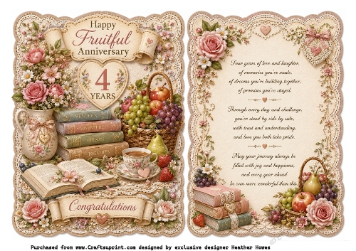 4 years fruit flowers anniversary