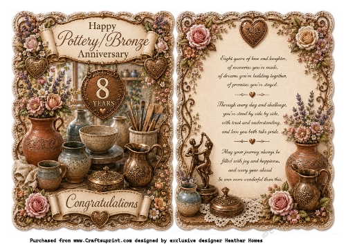 8 years pottery/bronze anniversary