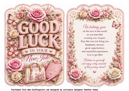 good luck new job female
