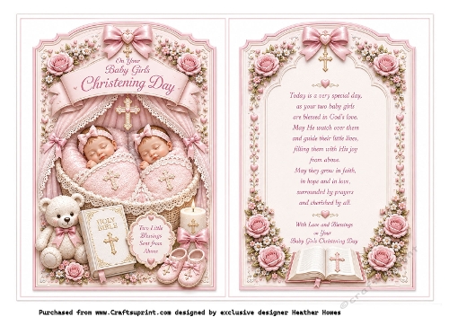 twin girls christening