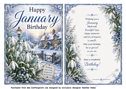 january birthday  snowdrops
