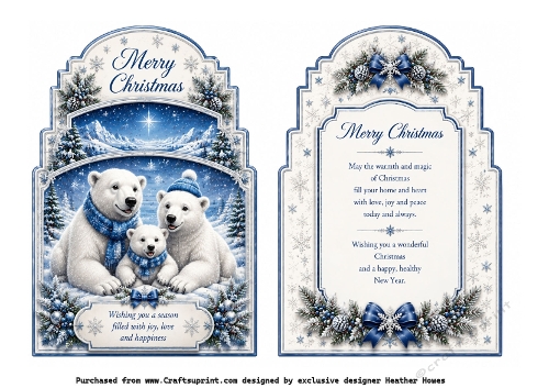shaped christmas polar bears