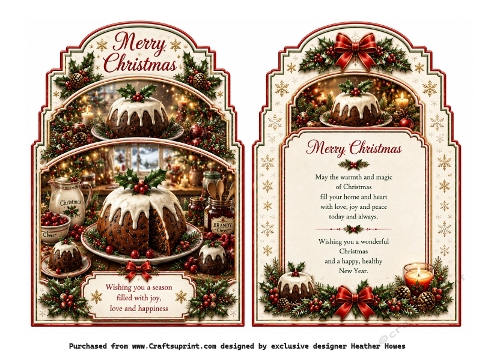 shaped christmas pudding