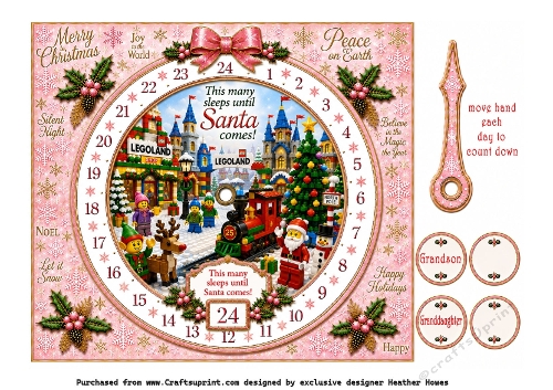 advent clock card brick town