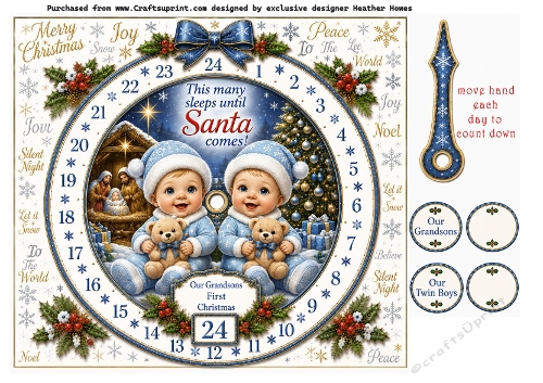 twin christmas boys advent