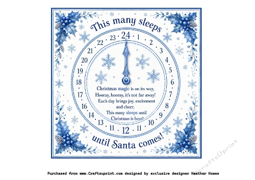 advent clocks generic insert blue