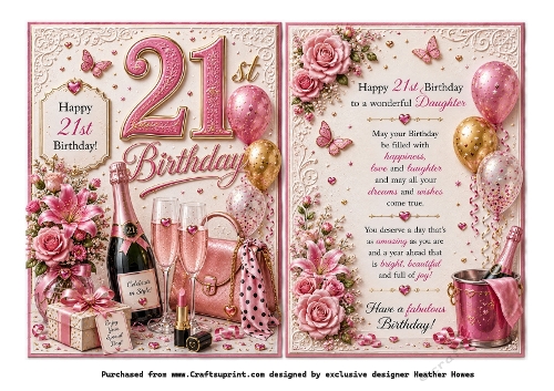 21st birthday daughter /insert