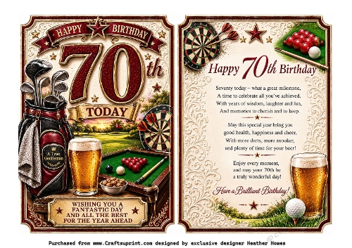 70th birthday male