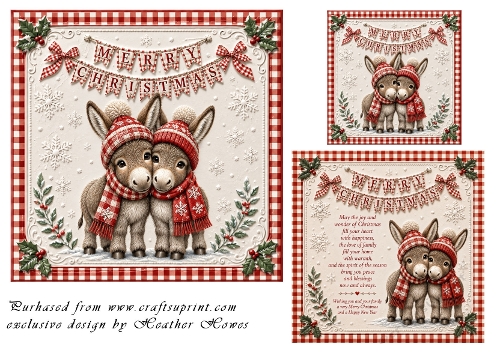 merry christmas donkeys