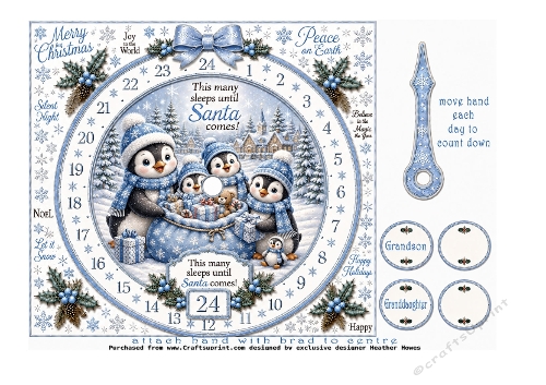more penguins advent clock calendar