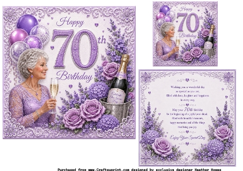 70th birthday purple