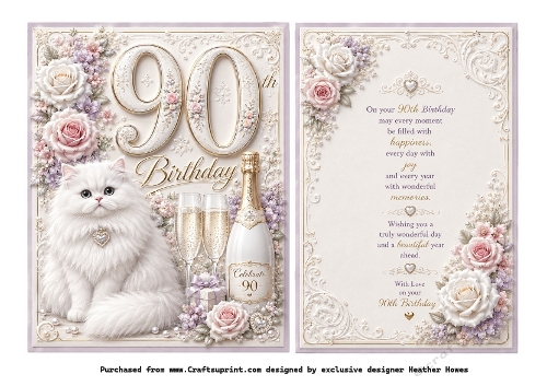 white cat 90th birthday